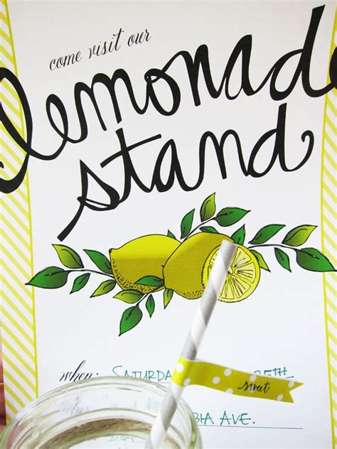 Lemonade Stand Printables The Sweetest Occasion