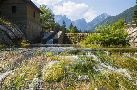 Laghi Di Fusine Fusine Seen Belopeska Jezera Italien Stockbild Bild