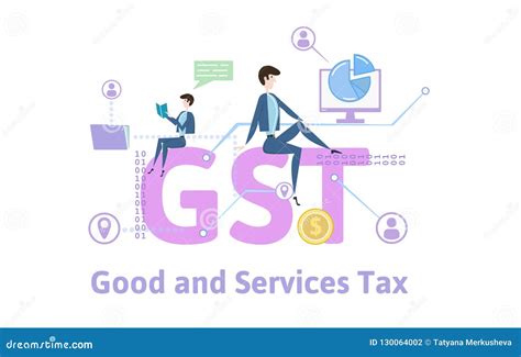 Gst Goods And Services Tax Concept Table With Keywords Letters And