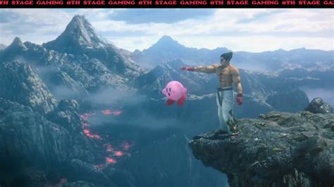 Kazuya Mishima Drops Kirby Off A Cliff Smash Bros Ultimate Trailer