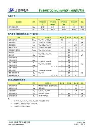 SVS5N70D MOSFET Datasheet Pdf Equivalent Cross Reference Search