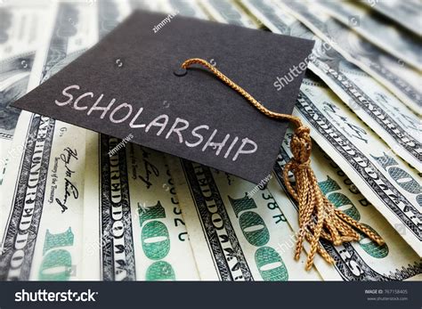 Scholarship Graduation Cap On Money Stock Photo 767158405 Shutterstock