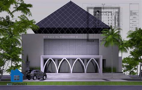 Desain Masjid Modern dan Menara Al Roudloh Di Tangerang