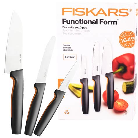 FISKARS ZESTAW 3 EL NOŻY SZEFA DO OBIERANIA WARZYW 1057556 Cena