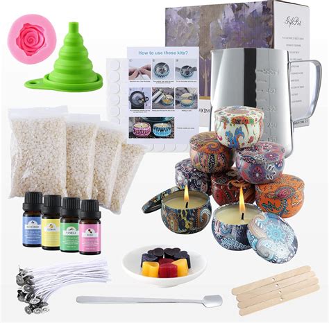 Giftpot Kit De Fabrication De Bougies De Cire Bricolage Diy Bougies