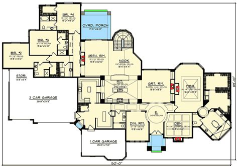 Luxury 4 Tuscan Ranch House Plan - 89978AH | Architectural Designs ...