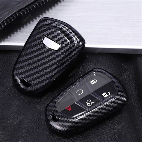 Buy Carbon Fiber Tpu Car Key Case Protective Shell For Cadillac