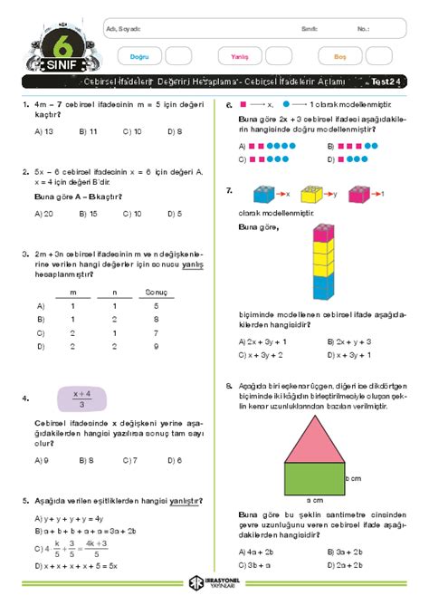 S N F Matematik Cebirsel Fadelerin De Erini Hesaplama Cebirsel