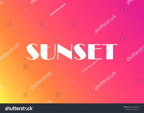 Sunset Colors Gradient Background Vector Illustration Stock Vector ...