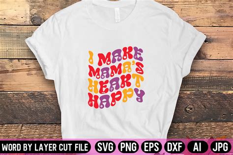 I Make Mamas Heart Happy Retro Svg Grafik Von Fancy SVG Creative Fabrica