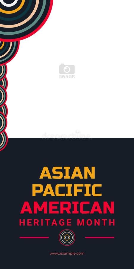 Asian American And Pacific Islander Heritage Month Vector Banner For Ads Social Media Card