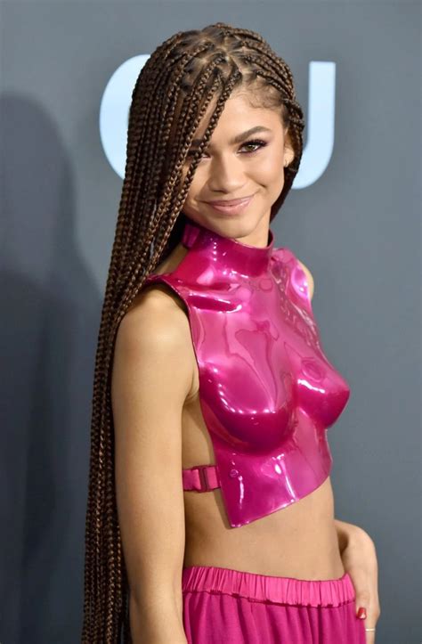 Zendaya Flaunts Tom Ford Breastplate At The 2020 Critics Choice Awards