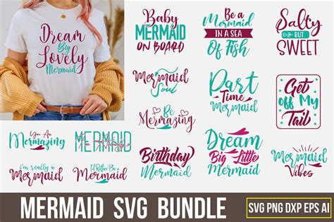 Mermaid SVG Bundle By Orpitabd TheHungryJPEG