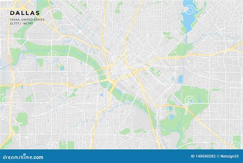 Dallas Street Map Printable