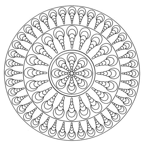 Coloriage Mandala Facile Imprimer Unique Photos Mandala Facile