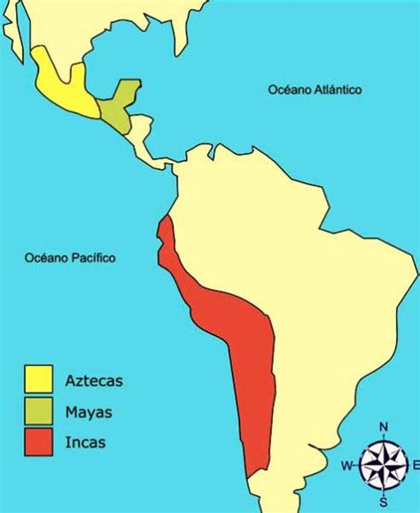 Aztecas Mayas Incas Map