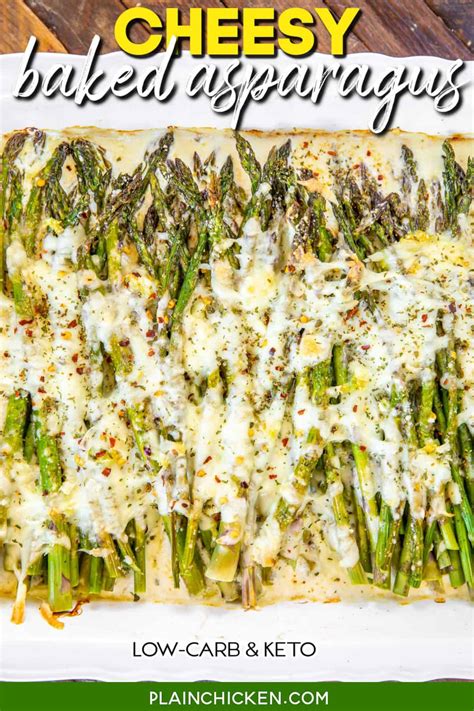 Cheesy Baked Asparagus (Low-Carb) - Plain Chicken