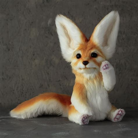 Stuffed Fox Fennec Plush Art Doll Soft Sculpture Animal by | Etsy