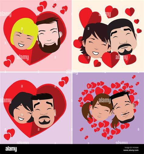 Set of in-love characters Stock Vector Image & Art - Alamy