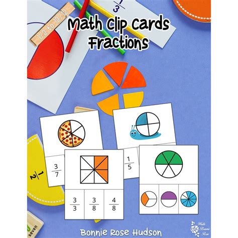 Math Clip Cards Fractions Clip Art Library