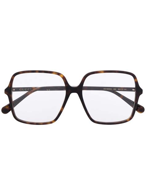 Gucci Eyewear Bril Met Oversized Vierkant Montuur Farfetch