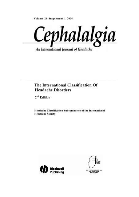 The International Classification Of Headache Disorders