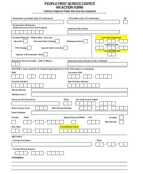 Free 34 Hr Forms In Pdf Excel Ms Word Bank2home