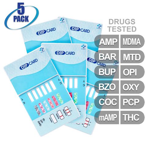 Mintegrity 5pk 12 Panel Dip Card Instant Urine Drug Test BAR