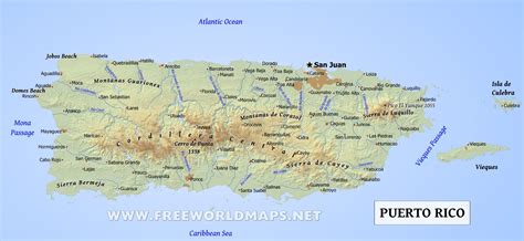 Puerto Rico Geography Map