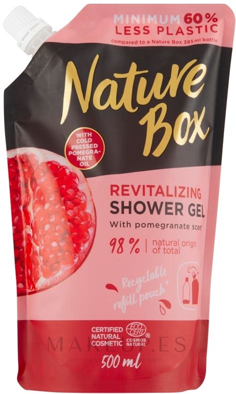 Nature Box Pomegranate Oil Shower Gel Gel De Ducha Doypack Makeup Es