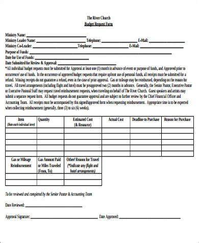 FREE 11 Sample Budget Request Forms In MS Word PDF Excel