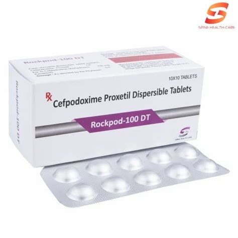 Rockpod Dt Mg Cefpodoxime Proxetil Dispersible Tablet At Box