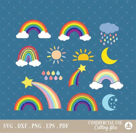 Rainbow Svg Bundle Svg Rainbow Svg Rainbow Bundle Svg Boho Rainbow