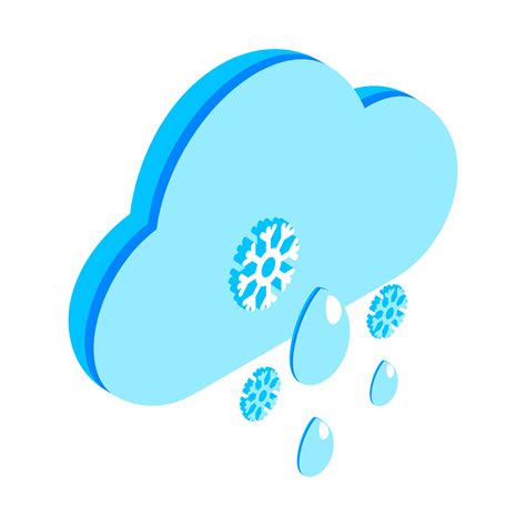 Isometric illustration of sleet weather icon. 24466405 Vector Art at Vecteezy