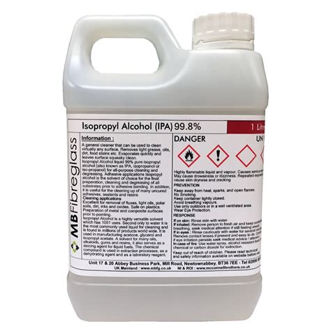 Isopropyl Alcohol Ipa Litre Mbfg Co Uk