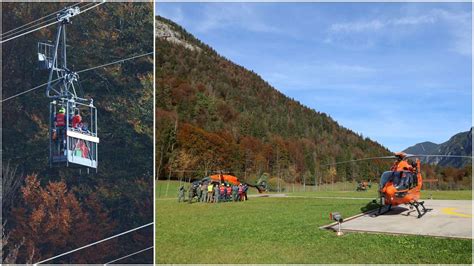 Schneizlreuth Seilbahn Defekt löst Großeinsatz aus 14 Menschen gerettet