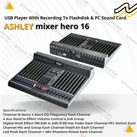 Jual Mixer Ashley Hero16 Hero 16 16channel Original Ashley