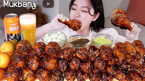 24시간 공복후 치킨 박살내기🍗치킨 2마리 순삭★ Ft 치즈볼 치밥 ㅣ교촌치킨 블랙시크릿콤보ㅣ치킨먹방 Soy Sauce