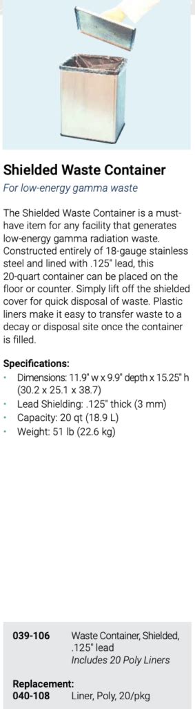 Shielded Waste Container Nuclear System