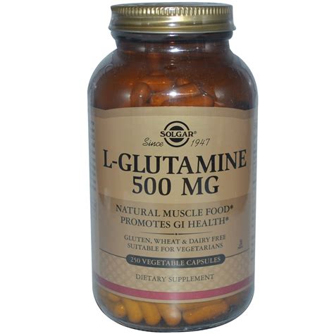 Solgar L Glutamine 500 Mg 250 Vegetable Capsules