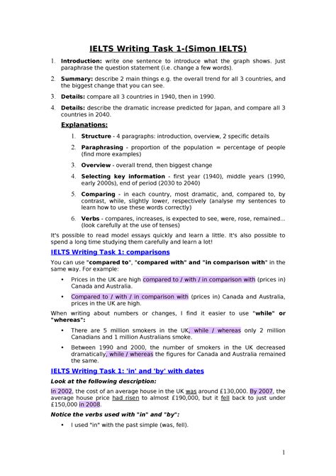 Ielts Writing Task 1 Simon Ielts Writing Task 1 Simon Ielts 1