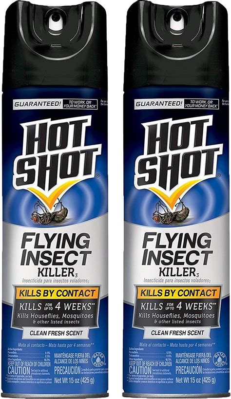 Amazon Hot Shot Flying Insect Killer3 Aerosol Clean Fresh Scent 15 Ounce Pack Of 2