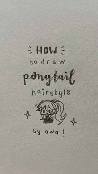 How To Draw Ponytail Hairstyle Art Tutorial Easy Drawings Sketches