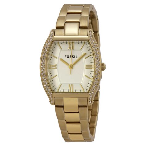 Fossil Wallace Gold Tone Stainless Steel Ladies Watch Es3176