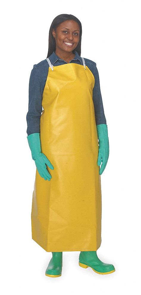 Ansell Chemical Resistant Bib Apron Universal Yellow Nylonpvc