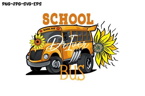 School Bus Driver Design, School Graphic by Chico · Creative Fabrica