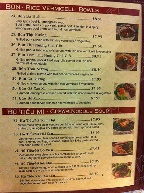 Menu At Pho Saigon Restaurant Macon Riverside Dr