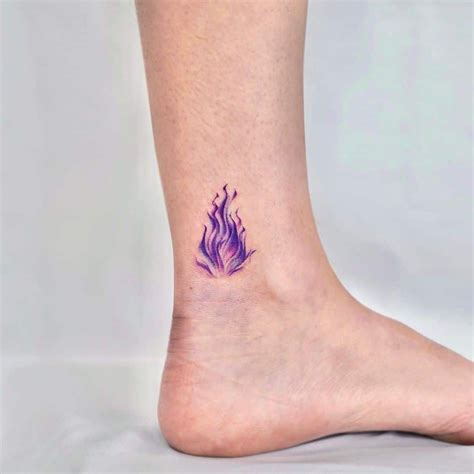 Burning Flame Ankle Tattoo Ankle Tattoos For Women Flame Tattoos