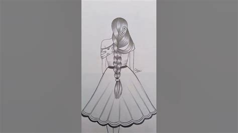 New Backside Beautiful Choti Hairstyle Drawing Youtube