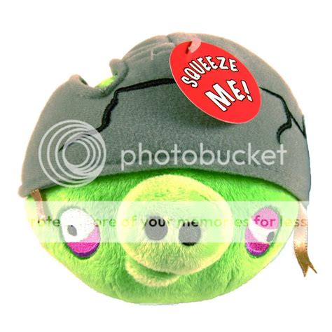 Angry Birds 5" GREEN HELMET PIG Plush Soft Toy Doll w/ Sound *LICENSED ...